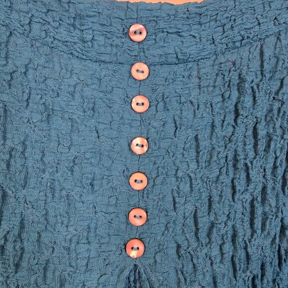 Women's Multiples Blue Gauze Lightweight Blouse | Plus Size 3X - Picture 8 of 9